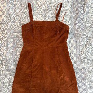 Hollister Brown Corduroy Mini Fall Dress Small